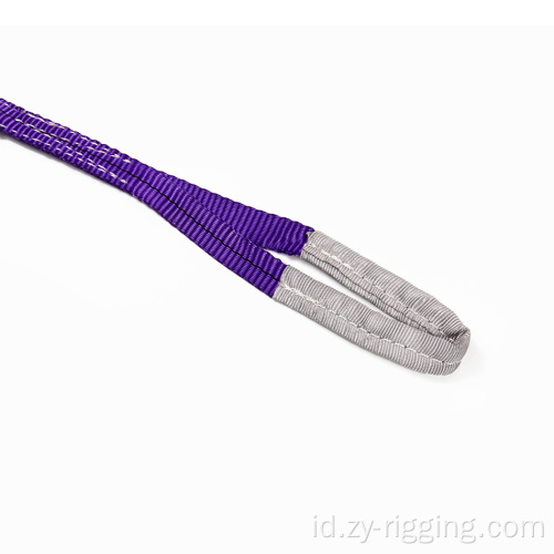 1t polyester flat webbing sling angkat sling bulat